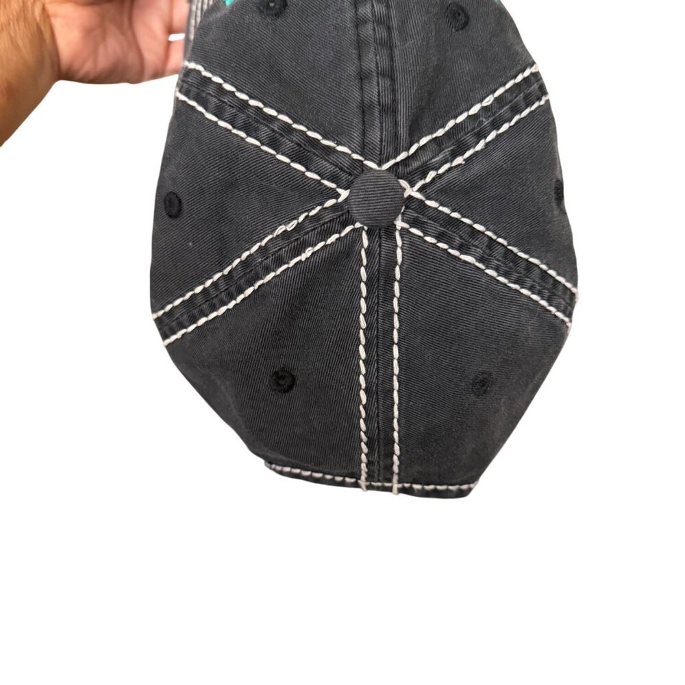 Kbethos Vintage Adjustable Black Cap Embroidered "If I Cant Wear My Boots I Aint - Picture 3 of 5